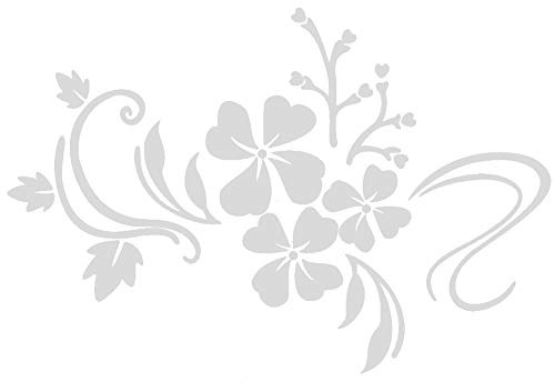 Tiiyee Adesivi da Parete A Specchio, Adesivo Murale Specchio in Plastica Forma di Fiore Arte con 3D Fiori Rimovibile Wall Sticker Murali Specchi Acrilico Fai Te Decorazione Decalcomanie (Argento)