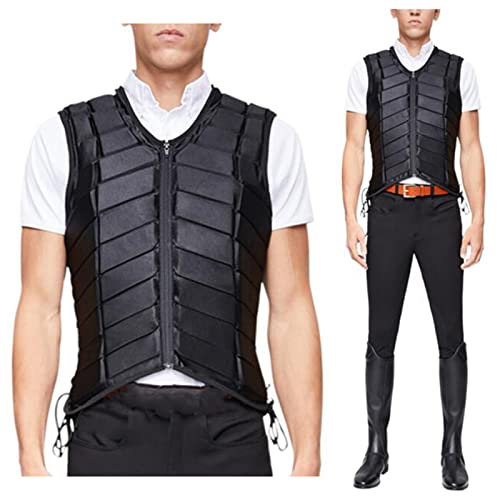 FHUILI Gilet da equitazione protezione per il corpo – Gilet da equitazione – Sicurezza professionale EVA equestre classico stile britannico con cerniera per adulti e bambini