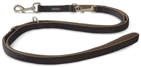Wolters Führleine Professional Comfort, Farbe:schwarz/braun, Größe:L 300 cm x 20 mm (extra lang)