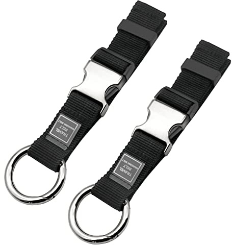 Add-A-Bag Luggage Strap Jacket Gripper, Luggage Straps Baggage Suitcase Belts Travel Accessories - Make Your Hands Free, Easy to Carry Your Extra Bags (2X Black)