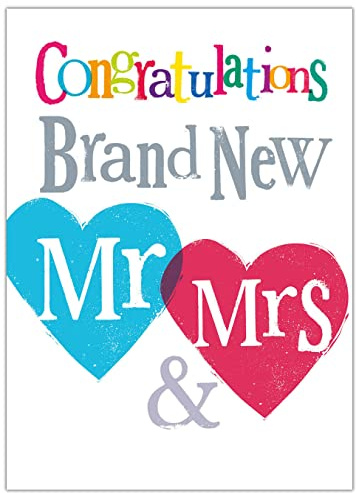 Danilo Promotions Limited Mr & Mrs, Couples Card, Multi, 172mm x 124mm