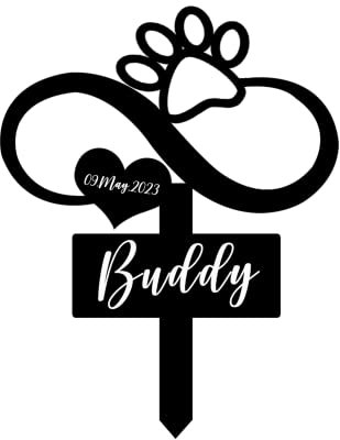 Piquet commémoratif personnalisé pour Animaux de Compagnie Piquet pour Tombeau pour Animaux de Compagnie Piquet pour Perte d'animaux en Acier Inoxydable Piquet commémoratif pour Animaux de Compagnie