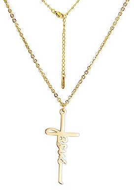 VASSAGO Glaube Kreuz Halskette für Frauen Jesus Kreuz Anhänger Halskette für Männer Frauen Christliche Religiöse Schmuck Geschenke