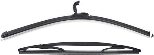 TWSIT Schwarzer Scheibenwischer-Set für vorne und hinten, passend für Toyota Aygo AB10 2005–2014, Windschutzscheibe, Windschutzscheibe, 2612