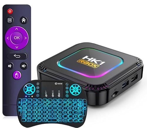 CHROX Android TV Box 13.0, Set Top Box 4GB RAM 128GB ROM RK3528 Quad-Core, Support 4K 2.4/5Ghz Dual-Wifi 3D H.265-Decoding BT 5.0,with Mini Wireless Keyboard,4GB+128GB