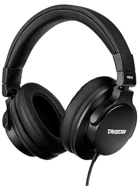 Takstar PRO70 Studio Headphones, Music Headset with 40mm NdFeB Driver, Noise Reduction, 1/4 to 3.5mm Jack, HiFi Stereo Dynamic Wired Headphones for Music Recording and Monitoring Instruments