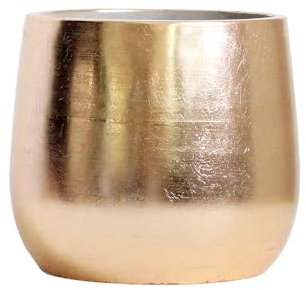 Vaso per piante in ceramica per interni in lamina d'oro, 16 cm, decorazione contemporanea per la casa e fioriere da giardino