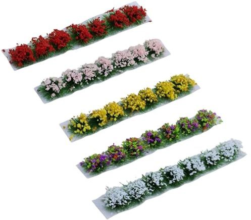 EIHI Miniatur Garten Modellbau Grass Tuft Toroling Set Blume Künstliche Blume für Den Garten, Szenarium, 5 Stück