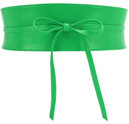 JasGood Damen Breiter Obi Gürtel Damen Taillengürtel Breiter Wickelgürtel Taille Band zum Schnüren Hüftgürtel Bindegürtel für Kleid