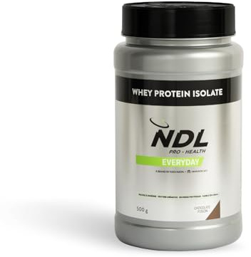 Proteína Isolate Chocolate NDL Pro-Health | 90% Aislado de suero | 500GR | Probióticos Pepzyme Pro® | Bajo en azúcar y grasas | Alta pureza y digestibilidad | Una marca de Rafa Nadal & Cantabria Labs