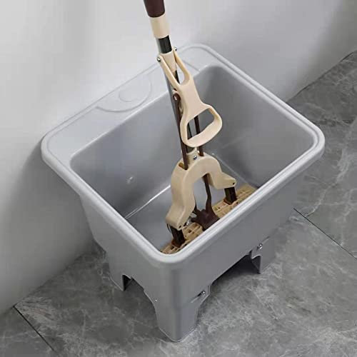 Slop Sinks,Mop Sink with Deep Basin, Floor-Standing Wash Mop Sink with Drain Hose for Kitchen, Restaurant, Business, Garages, PP Material (Grey)