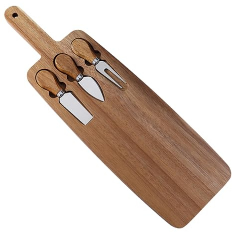 Juego de tablas de cortar para embutidos, tabla de queso con mango - Juego de platos de queso con tabla de cortar de madera,Bandejas de servir multifuncionales con utensilios de queso para cocina