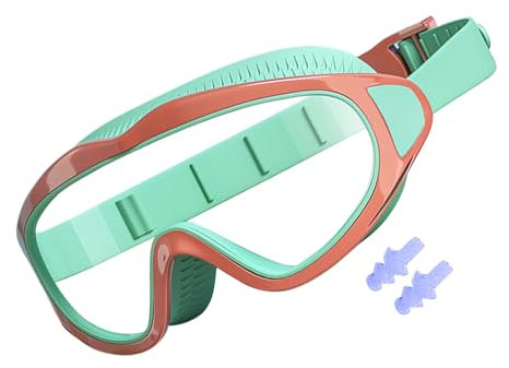 Lunettes de natation pour – Lunettes de piscine avec bouchons d'oreilles étanches | Anti-buée Protection UV Lunettes de natation étanches pour les sports nautiques pour de 2 à 16 ans
