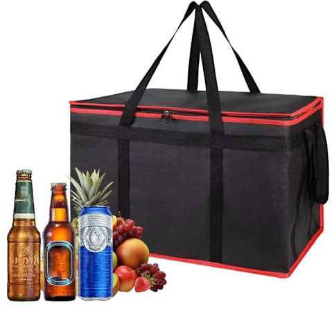 XXXL Isolier-Kühltasche aus Oxford-Stoff，Spritzwassergeschützt, zusammenklappbar & stabil mit Tragegriff – Ideal für Camping, Picknick, Lebensmittelaufbewahrung
