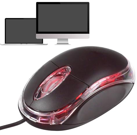 Maison de jeu filaire - Une souris de jeu mécanique pour PC avec capteur de haute précision et conception ergonomique | Souris câblée USB portable pour ordinateurs portables et ordinateurs de bureau |