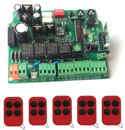 Kit d'ouverture de portail, Panneau de commande d'ouvre-porte 24V, carte mère PCB for moteur de porte battante à double bras(No remote)