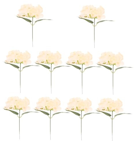 Garneck 10pcs Faux Hydrangea Bouquet Artificial Flower Decorations for Weddings Parties Home Decor Silk Hydrangea Arrangements Color