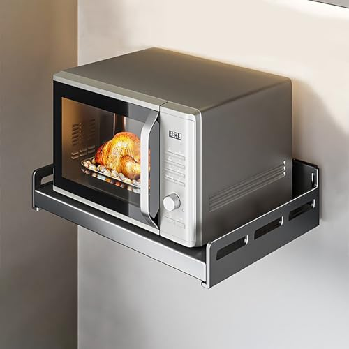 GAOXIAO Meuble de Four à Micro-Ondes Meuble Rangement Cuisine Étagère, Étagères de Boulangerie Organisateur pour Micro Ondes, Support pour Micro-Ondes, Support Micro Onde(Size:50cm,Color:Gris)