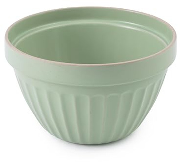 Jamie Oliver Big Love Proper Pudding Bowl, Green 1.5L Stoneware Mixing Bowl, Pudding Basin, Bakeware, Dishwasher, Microwave, Oven Safe, Gift Boxed