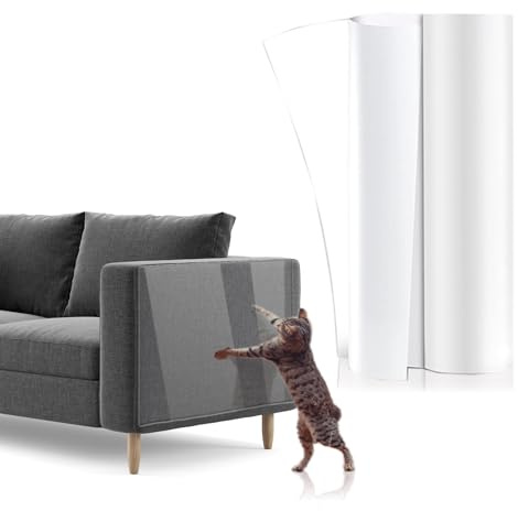 Anti Scratch Cat Tape Furniture Protector,Door Protector Dog Scratch Cat Sofa Protector,Clear Training Self Adhesive Tape Double Sided Guards for Carpet, Sofa, Couch, Door. (30cm*5m)