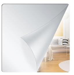 SKYPRO 1 specchio quadrato in acrilico adesivo, 40 cm x 40 cm, set di decorazioni da parete per bagno, casa, camera da letto, spessore 1,5 mm