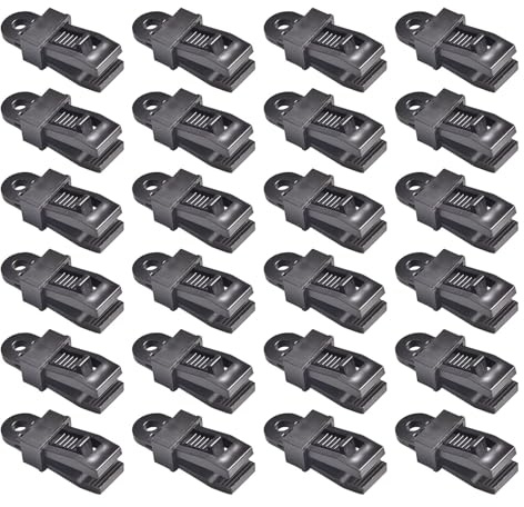 Gatuida 30 Clip per Copertura Antivento in Plastica Nera Morsetti Resistenti per Teloni da Campeggio Supporti Multifunzione per Ripari Solari e Coperture Esterne per Campeggio e