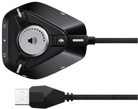 Carte Son USB Adaptateur Audio Externe Type-C | Jack 3.5mm pour Casque Microphone Enceintes pour Casque Studio Enceintes Guitare Podcast Enregistrement Maison