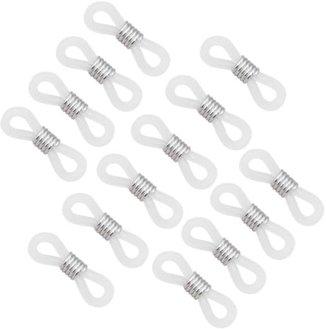 GATHINESS Anillos de Cordones Cadena de Silicona Antideslizantes 100 Piezas Fáciles de Instalar Ajuste Seguro de Gafas para DIY