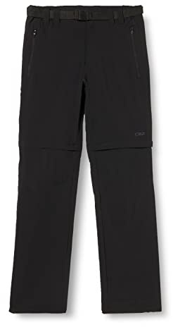 CMP Herren Zip Zipp Off Hose | mit Gürtel, Dry-Function, 4-Wege Stretch, atmungsaktiv, Schnelltrockend, Wandershorts, Outdoorhose, Wanderhose, Bekleidung