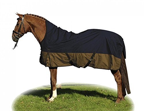 Weidedecke Highneck -Florenz- 600D m. Polarfleece, Farbe:6924 dunkelblau/braun, Größe:125