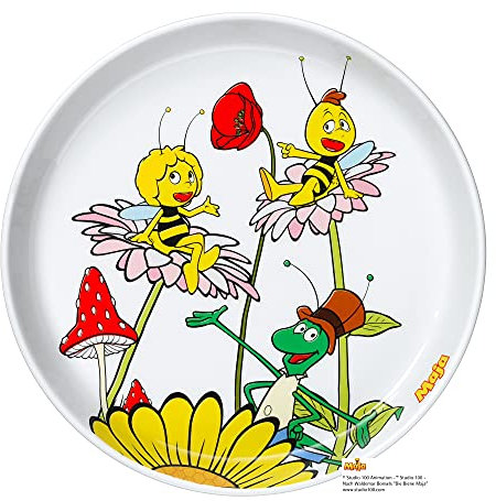 WMF Biene Maja Kindergeschirr Kinderteller 19 cm, Porzellan, spülmaschinengeeignet, farb- und lebensmittelecht