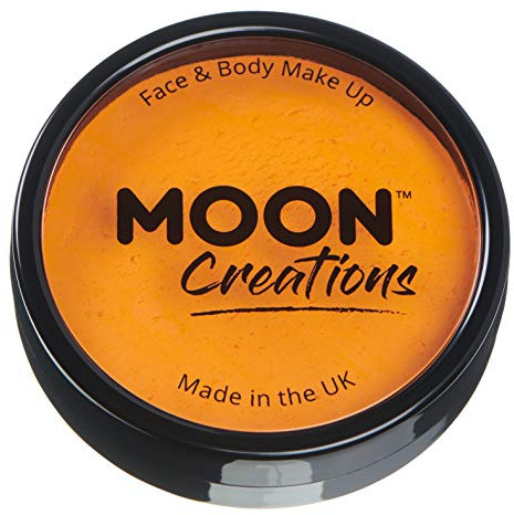 Moon Creations Pro Gesichts- und Körper-Make-up, professionelle Farbfarben-Kuchentöpfe für Gesichtsfarbe, Kostüme, Feste, Halloween für Kinder, Erwachsene (Sunshine Orange, 36G)