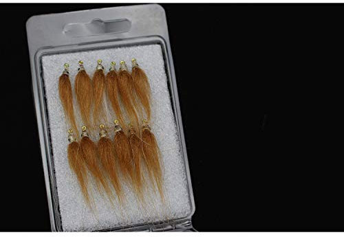 Tigofly 12 Stück braun-orange-rote Polar-Fry langsam sinkend Lachs Forelle Stahlkopf Elritze Fliegenfischen Köder Fliegen-Set Größe #8 (braun)
