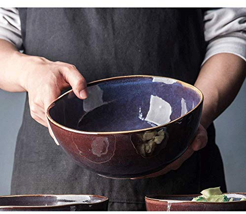 AILZNN Style Japonais 8,5 Pouces Grand Bol à Salade, Saladier en Céramique Rétro Grand Bol à Salade en Porcelaine Ou Bol De Soupe Vaisselle Décorative pour La Maison
