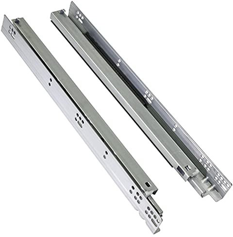 DTC Schubladenschienen für 16 mm dicke Schubladenboxen, leise, Unterbau-Schubladengleiter mit Vollauszug, Soft-Close, 533,5 mm, 2 Stück