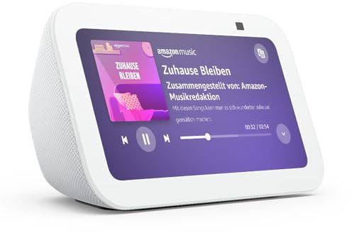 Echo Show 5 (Neueste Generation) | Kompakter smarter Touchscreen mit Alexa zum Steuern deines Smart Homes und mehr | Weiß