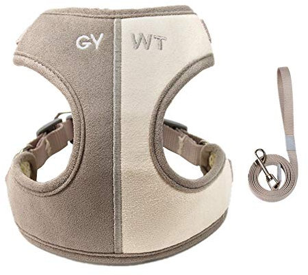 beautyhe Hundegeschirr Katzenleine Hundegeschirr führen Hundehalfter, um Nicht mehr an der Leine zu ziehen Kleine Hundegeschirre Hundegeschirr Kleiner Hund 45,beige