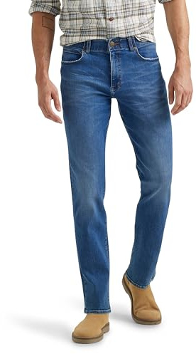 Lee herr modern serie extrem rörelse rak passform avsmalnande ben jeans, BLÅ, 36W x 30L