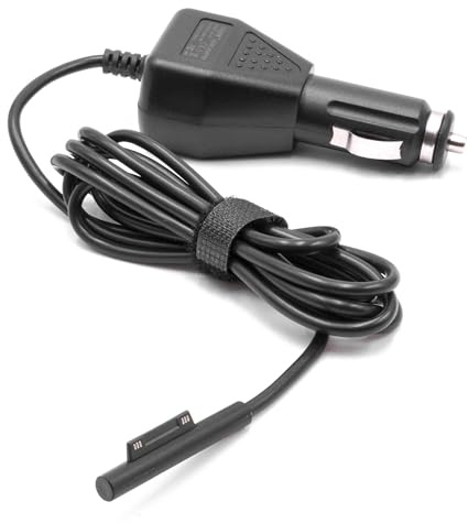 vhbw KFZ-Ladekabel kompatibel mit Microsoft Surface Studio 2 Notebook, Tablet - 12V Ladegerät Schwarz 2.58 A