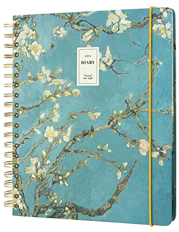 Kokonote Planer 2023 2024 - Big Size Kalender 2024 Buchkalender Van Gogh Studienplaner 2023/2024 - Terminplaner 2023/2024 - Terminkalender 2023/2024 - Kalender 2023 2024 Ringbuch