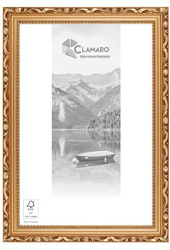 CLAMARO 'KARL' Bilderrahmen Antik 60x80 Massivholz | Bronze | Shabby Chic Vintage Barock | Holzrahmen inkl. Acrylglas, Rückwand, Aufhänger (Querformat & Hochformat)
