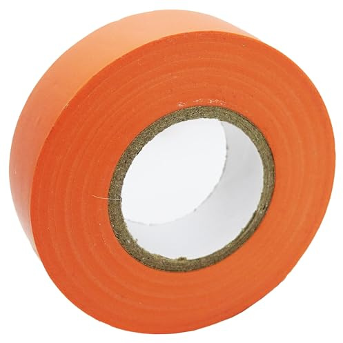 Switch Electronics Cinta aislante de PVC naranja de 19 mm x 33 m, arnés de reparación para interiores y exteriores, BSEN 60454-2
