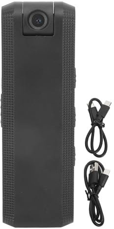 Mini Body Camera, Body Cam Video HD 1080P, Obiettivo Ruotabile a 180 Gradi Registratore di Rilevamento del Movimento per Visione Notturna IR, Batteria da 1200 MAh, per Casa,