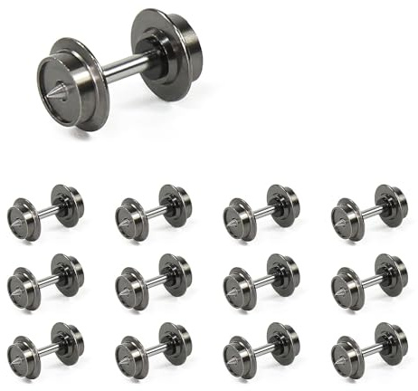 Evemodel 12 Stück Rad für Spur N 1:160 Modell DC aus Metall für Spur N Wagen für Modelleisenbahn