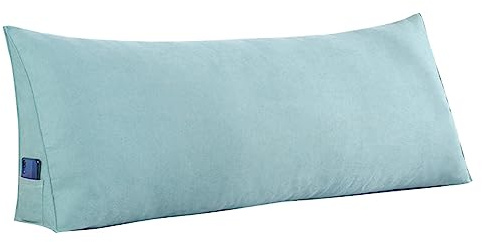 Mswborml Flaumig Rückenkissen Bett 100 120 150 180 200cm, Weich Rückenkissen Keilkissen Bett mit Abnehmbarem und Waschbarem Bezug, Luxus Dreieckiges Kopfkissen Waschbar,A,180cm/71inch