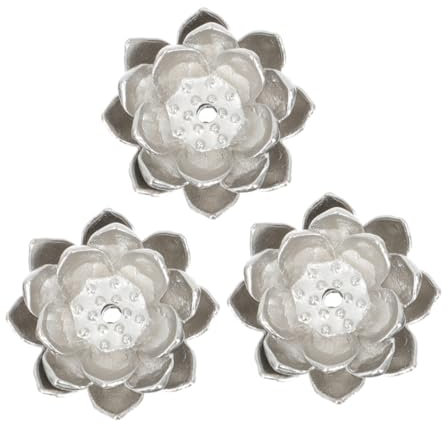 Zerodeko 3 Stück Luxus Räucherstäbchenhalter Aus Messing Mit Lotus Design Holzkohle Räuchergefäß Für Innen Und Außenbereich Für Meditation Und Entspannung