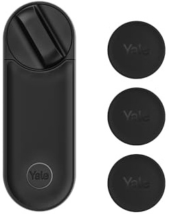 Yale - Linus Smart Lock L2 - Schwarz inkl. Yale Dot – Schwarz, Yale Home App, Fernverriegelung/-entriegelung