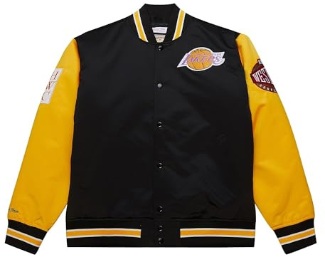Mitchell & Ness NBA Primetime Heavyweight Satin Jacke - Los Angeles Lakers, L