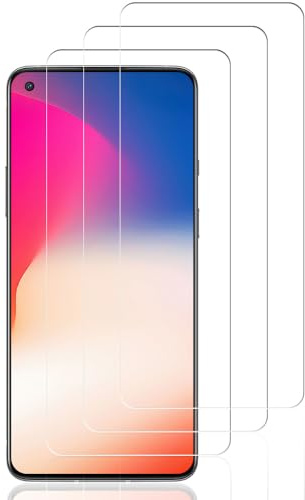 Beukei 3 Stück Panzer Schutz Glas für Oneplus 8T/ 9 / 9R, Sicherheitsglas Folie,[9H Härte][HD Klare][Blasenfrei][Anti-Kratzen] Schutzglas