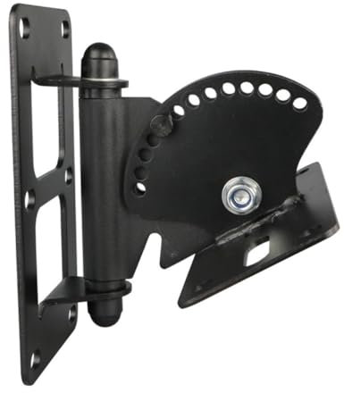 XINRUI Heavy-Duty Speaker Wall Mount Bracket, Adjustable Tilt and Swivel, Universal Audio Surround Holder, 132 lbs Capacity, 140° Left/Right & 45° Up/Down Tilt, 16x10x15.5 cm, Metal, Black